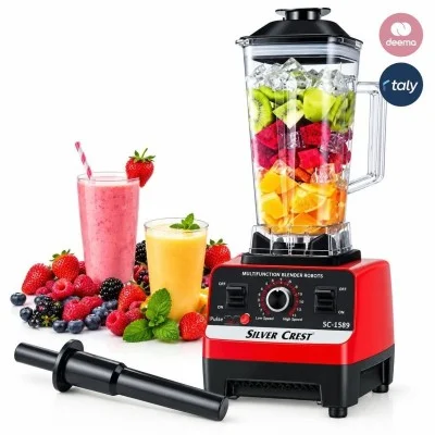 Renn Christ Multi-Function Blender with Additional Grinding Bowl – Red